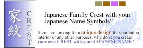 Japanese Family Crest Design with your Japanese name symbols